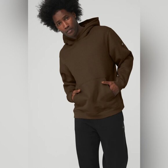 NEW ALO Yoga Renown Heavy Weight Hoodie in Espresso Brown | size M - Picture 2 of 7